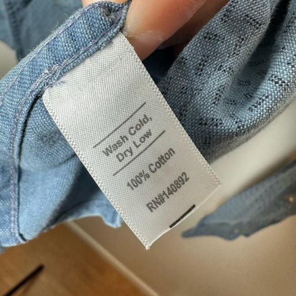 Men's Marine Layer Poe Button Down in Faded Indigo Medium - Picture 6 of 7